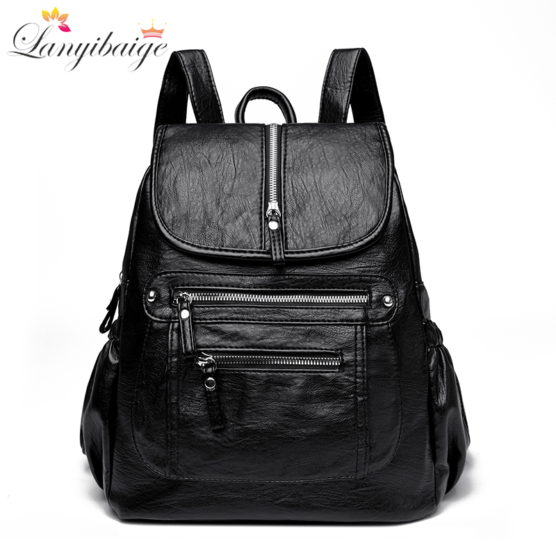 Women'S Bags Jacquemus - Luxury Women Genuine Leather Backpack Casual