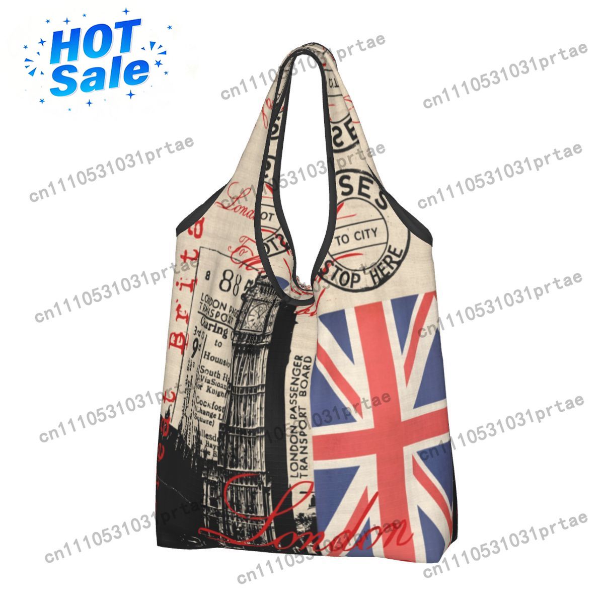 Women Bags In Uk - Custom Retro Vintage London Groceries Shopping