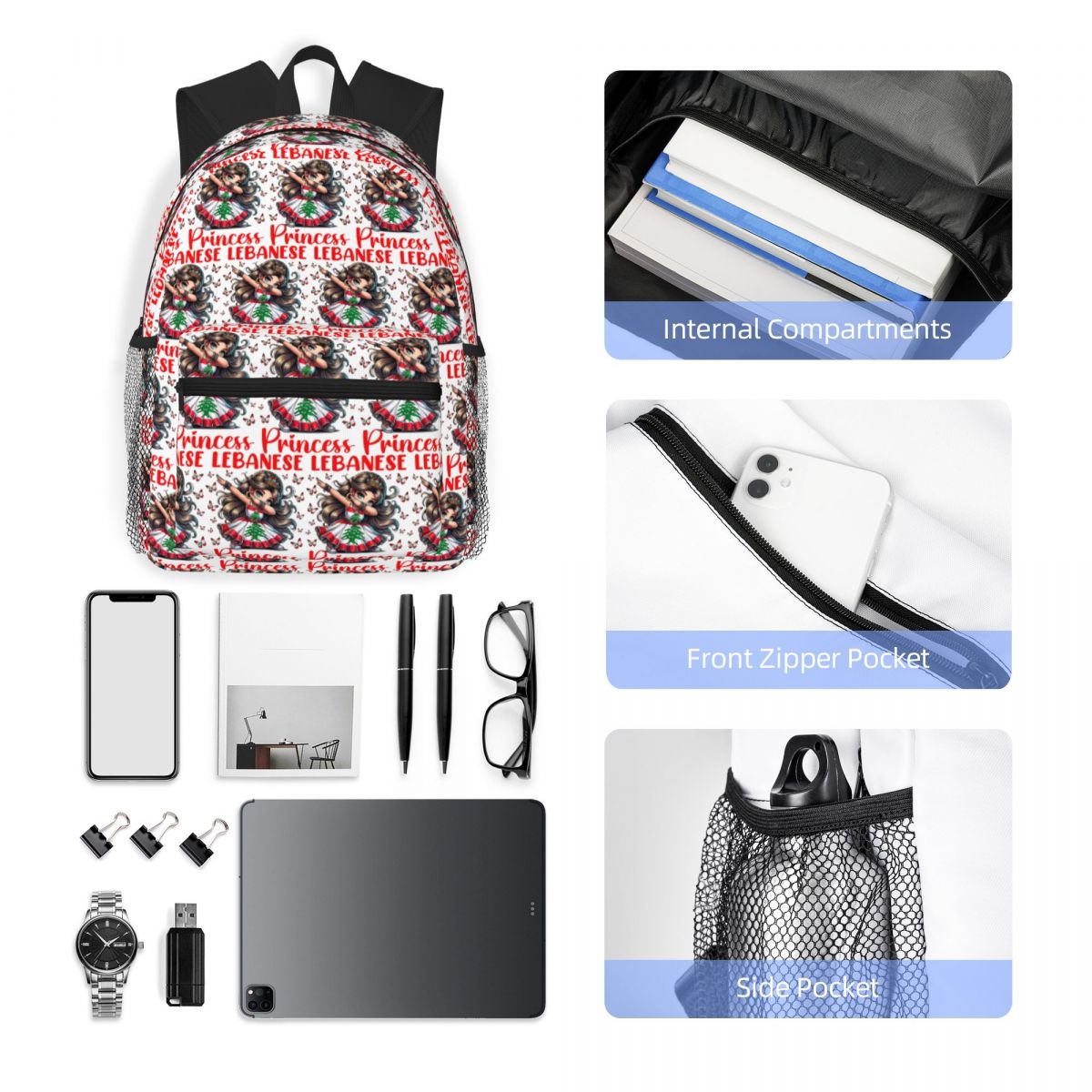 Lebanese Flag Lebanon Heritage - Women Bags Lebanon recension och pris