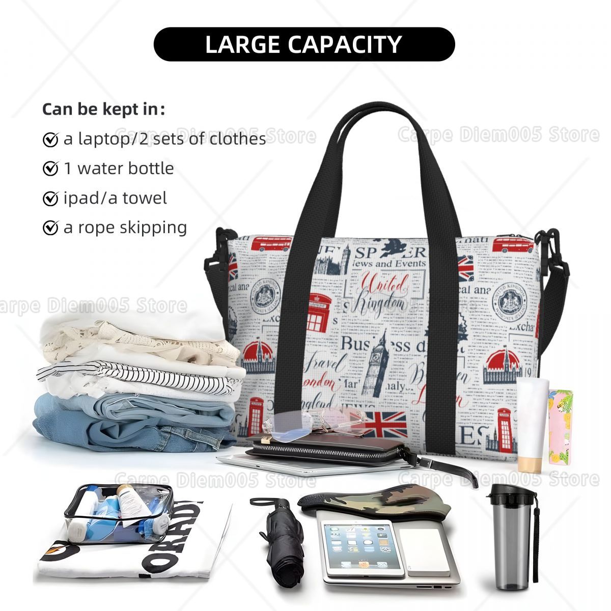 Vintage UK London Newspaper Tr - Women Bags In Uk recension och pris