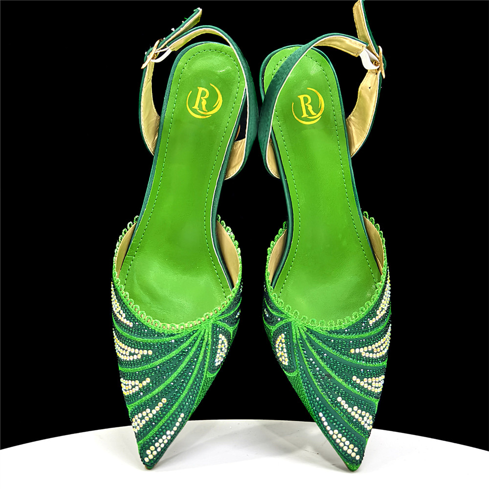 Sparkling Rhinestone Green Pum - Women Bags Green recension och pris