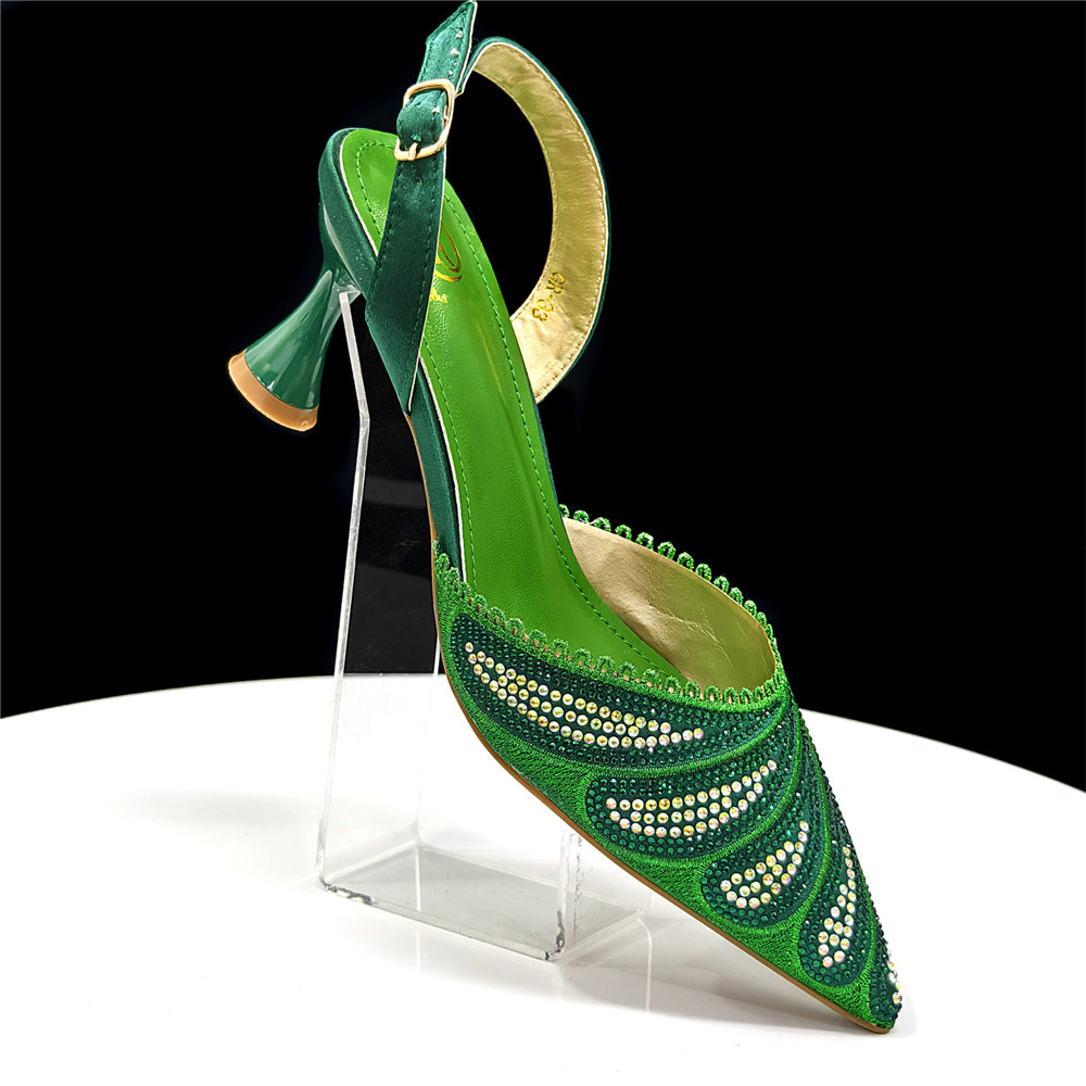 Sparkling Rhinestone Green Pum - Women Bags Green recension och pris
