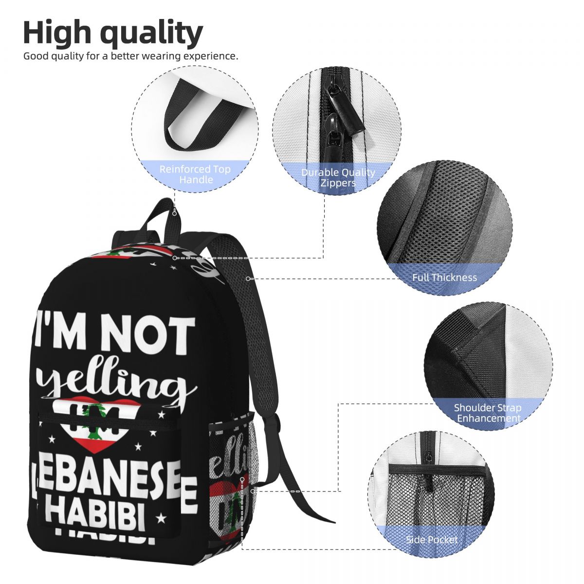 Lebanese Flag Lebanon Heritage - Women Bags Lebanon recension och pris
