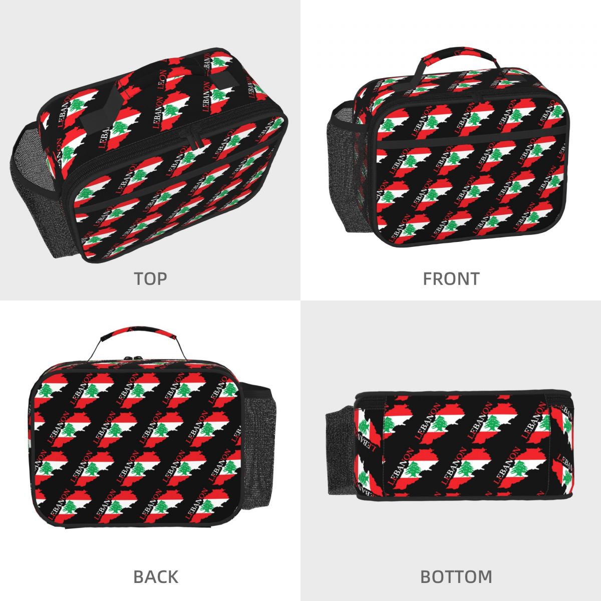 Lebanon Flag Map Insulated Lun - Women Bags Lebanon recension och pris