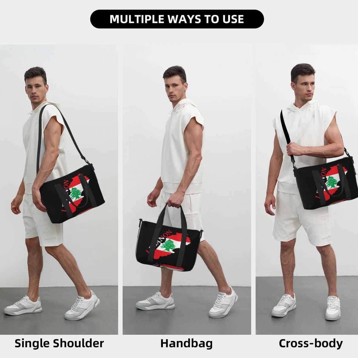 Custom Lebanon Flag Map Beach  - Women Bags Lebanon recension och pris