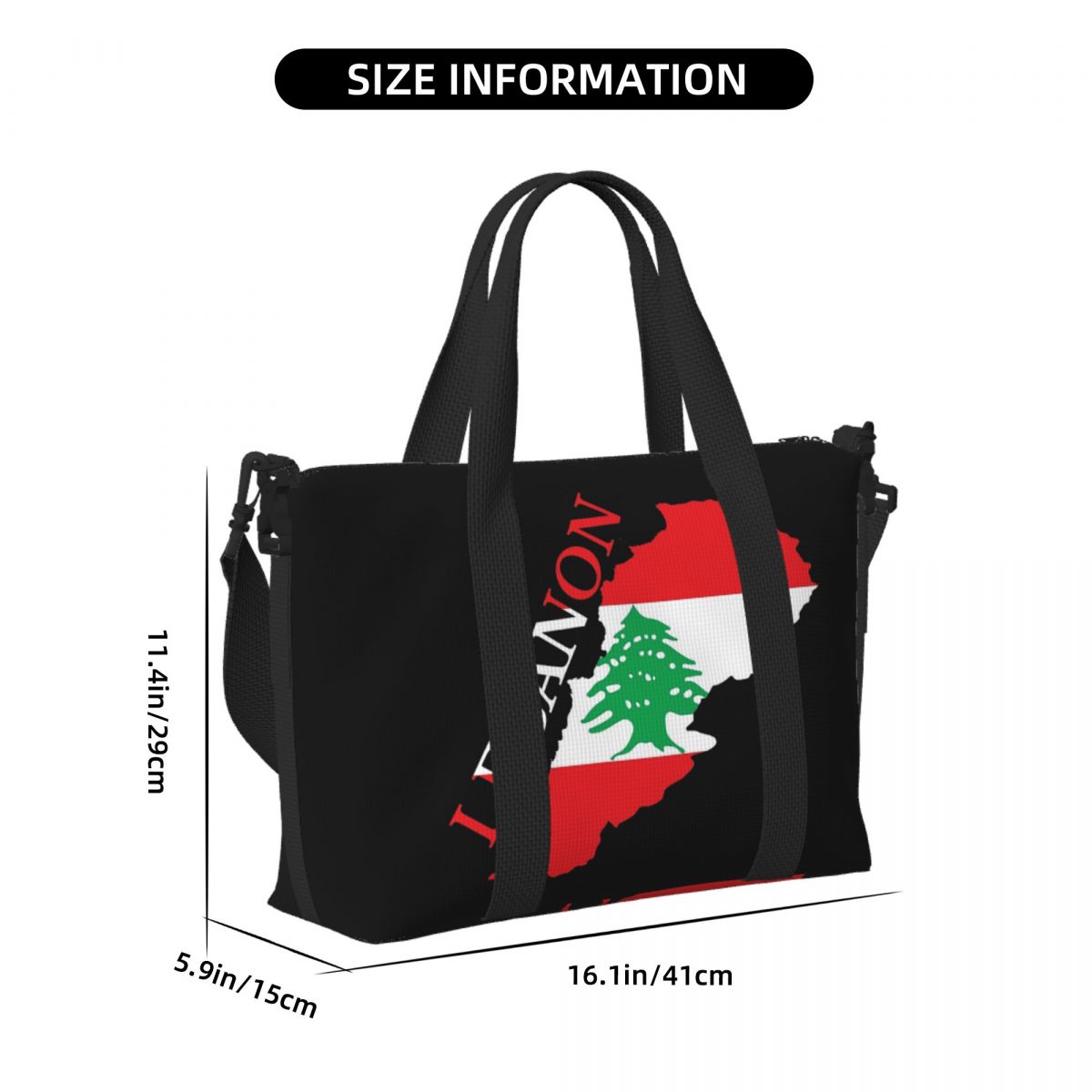 Custom Lebanon Flag Map Beach  - Women Bags Lebanon recension och pris