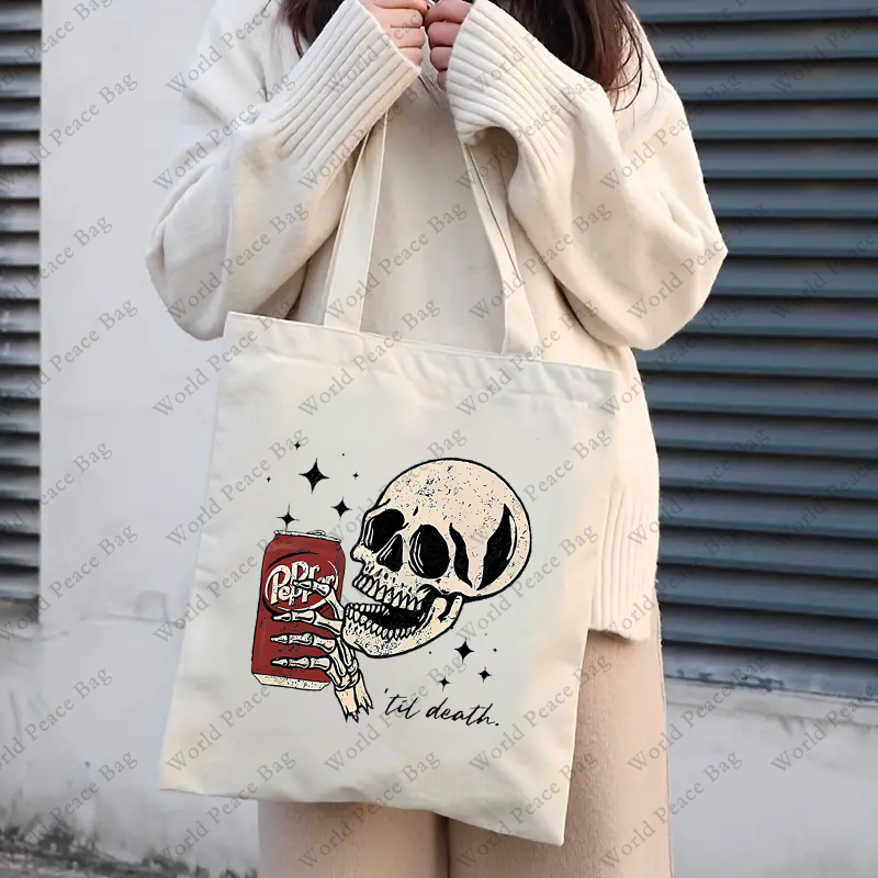 1pc Till Death Dr. Pepper Skel - Women Bags White recension och pris