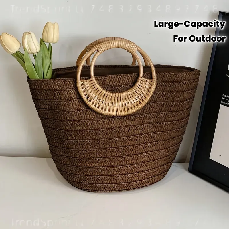 Women Summer Woven Paper Tote  - Women'S Bags Handbags recension och pris