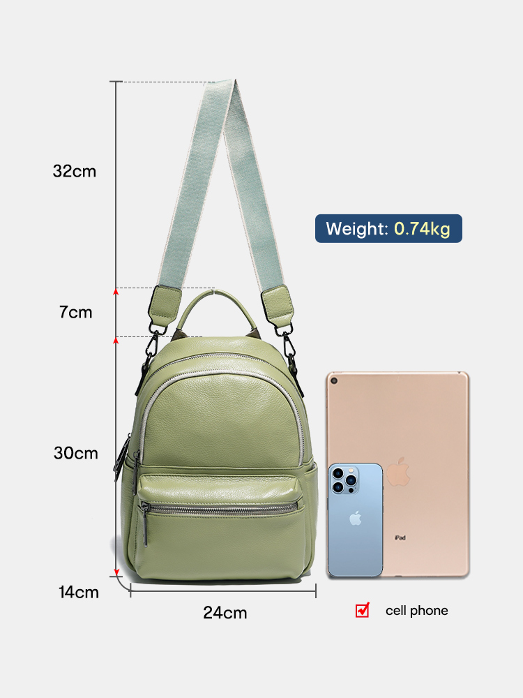 Zency Women Leather Backpack K - Women Bags White recension och pris