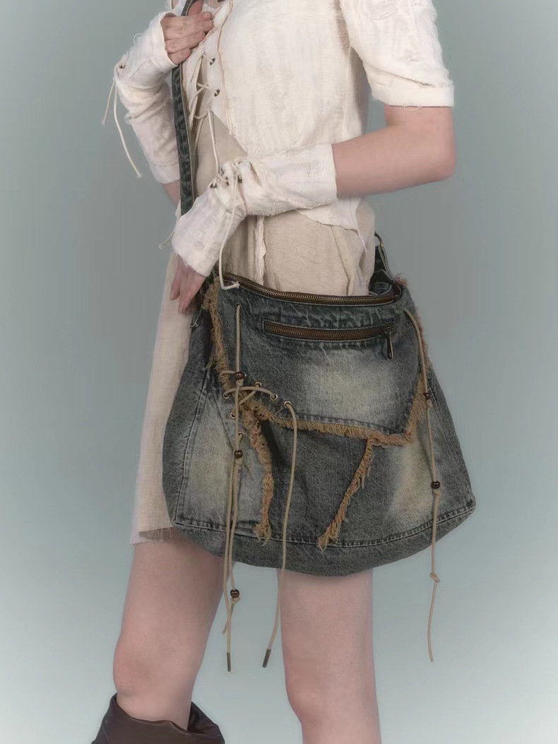 Washed Denim Jeans Casual Tote - Women Bags Jeans recension och pris