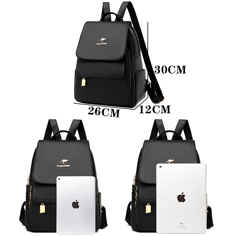 High Quality Leather Backpack  - Women Bags White recension och pris
