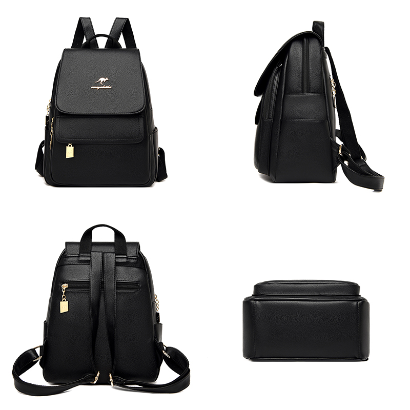 High Quality Leather Backpack  - Women Bags White recension och pris