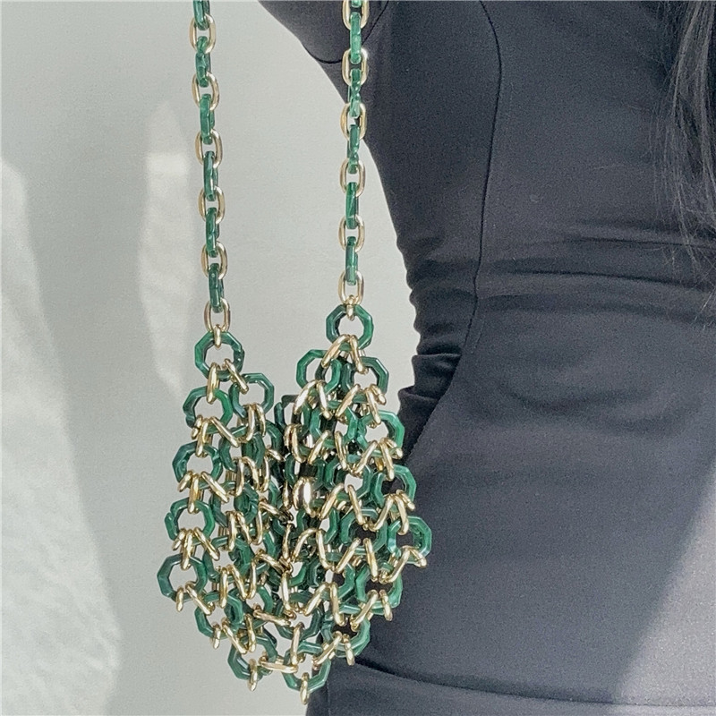 Green Metallic Hauberk Shoulde - Women Bags Green recension och pris
