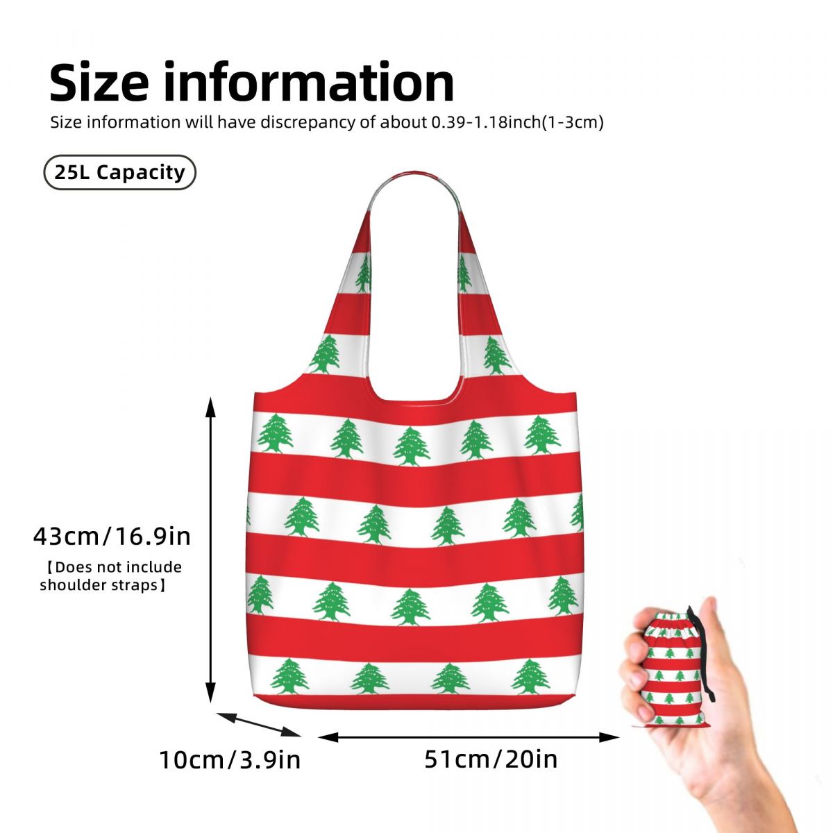 Flag Of Lebanon Shopping Tote  - Women Bags Lebanon recension och pris