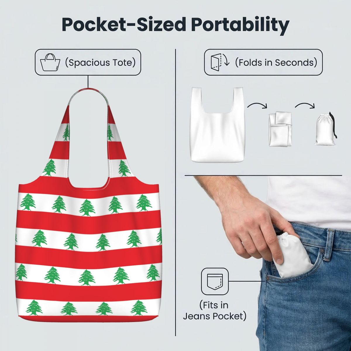 Flag Of Lebanon Shopping Tote  - Women Bags Lebanon recension och pris
