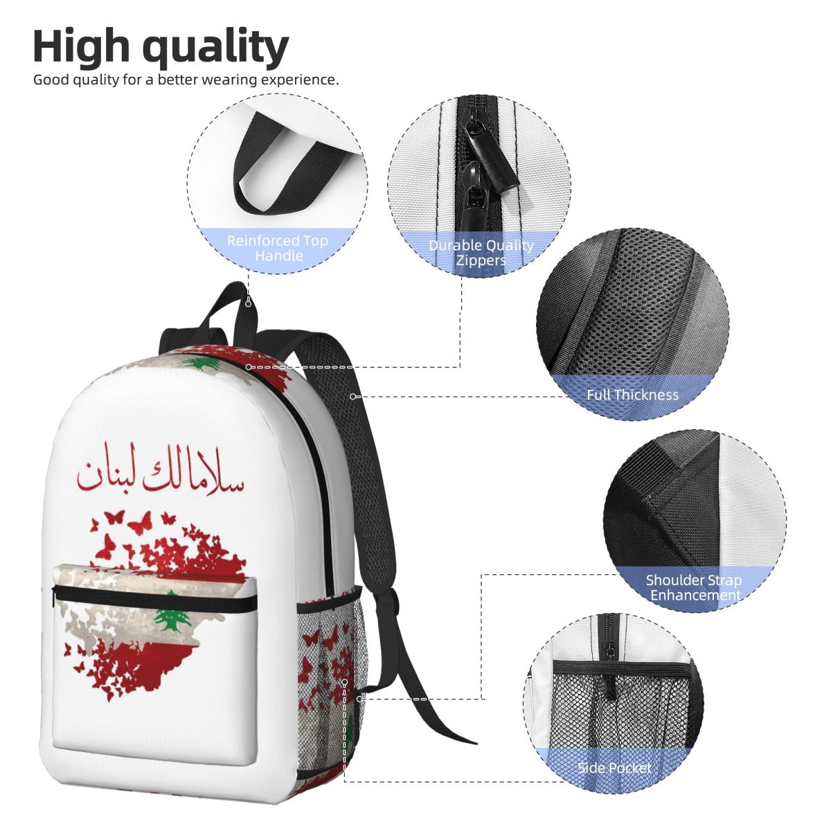 May Peace Come To Lebanon Back - Women Bags Lebanon recension och pris