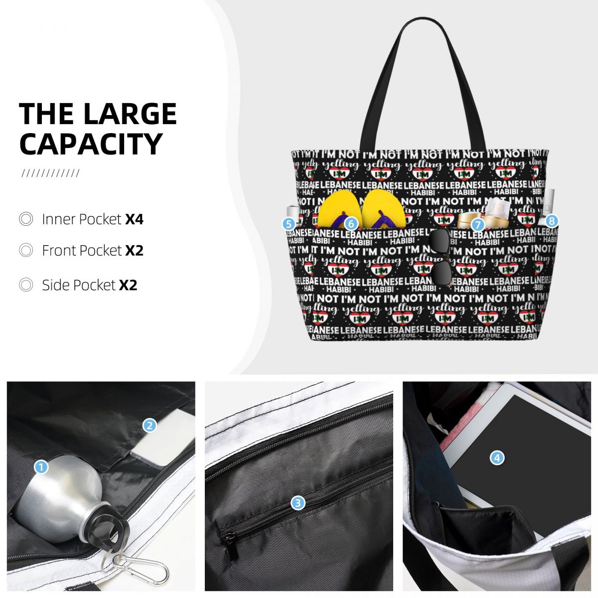 Lebanese Flag Lebanon Heritage - Women Bags Lebanon recension och pris