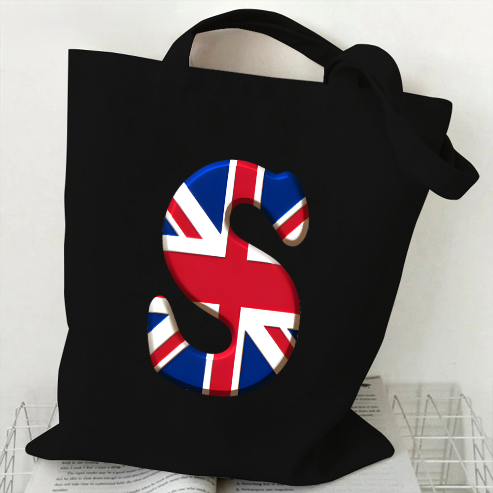 A-Z 26 Letter Canvas Tote Bag  - Women Bags In Uk recension och pris