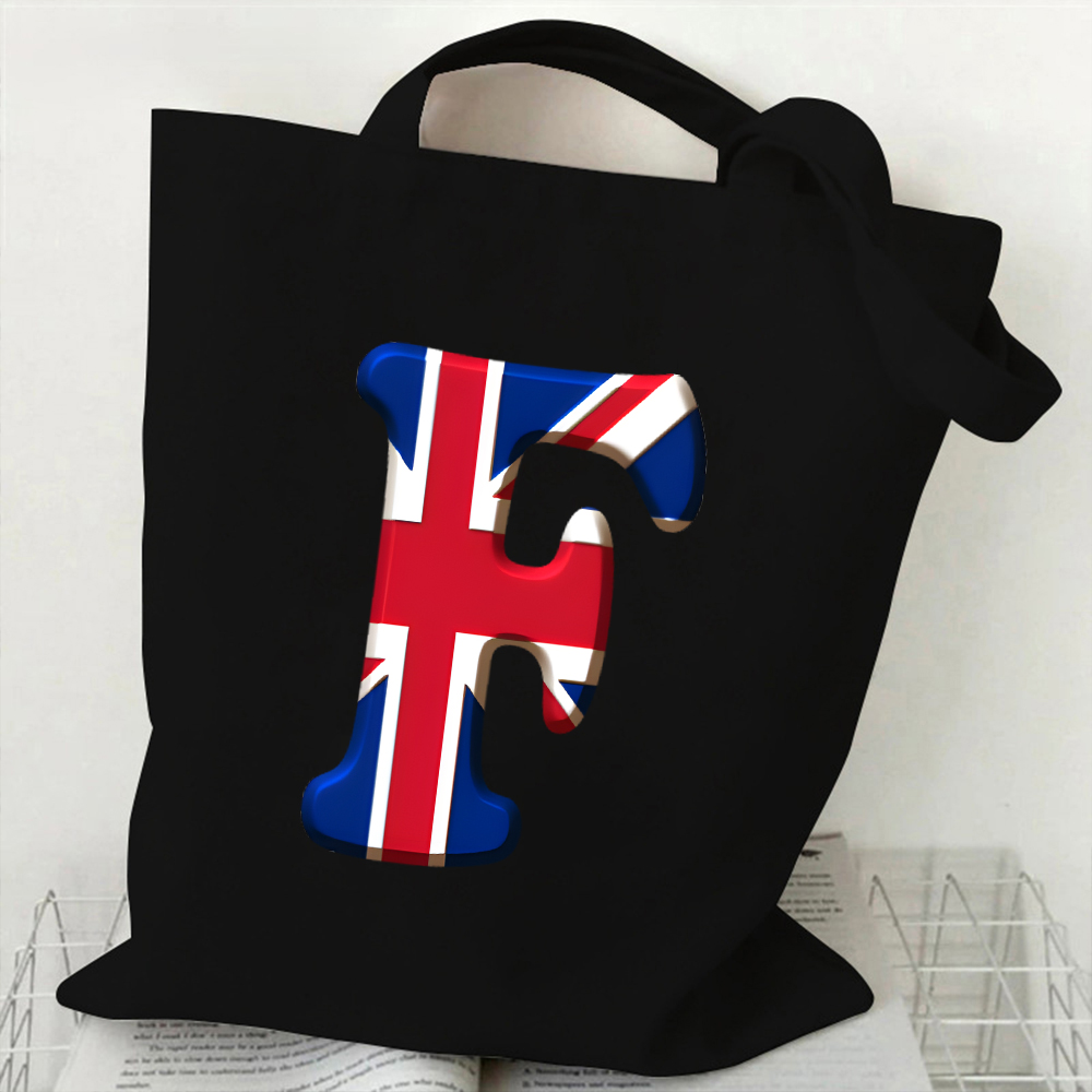A-Z 26 Letter Canvas Tote Bag  - Women Bags In Uk recension och pris