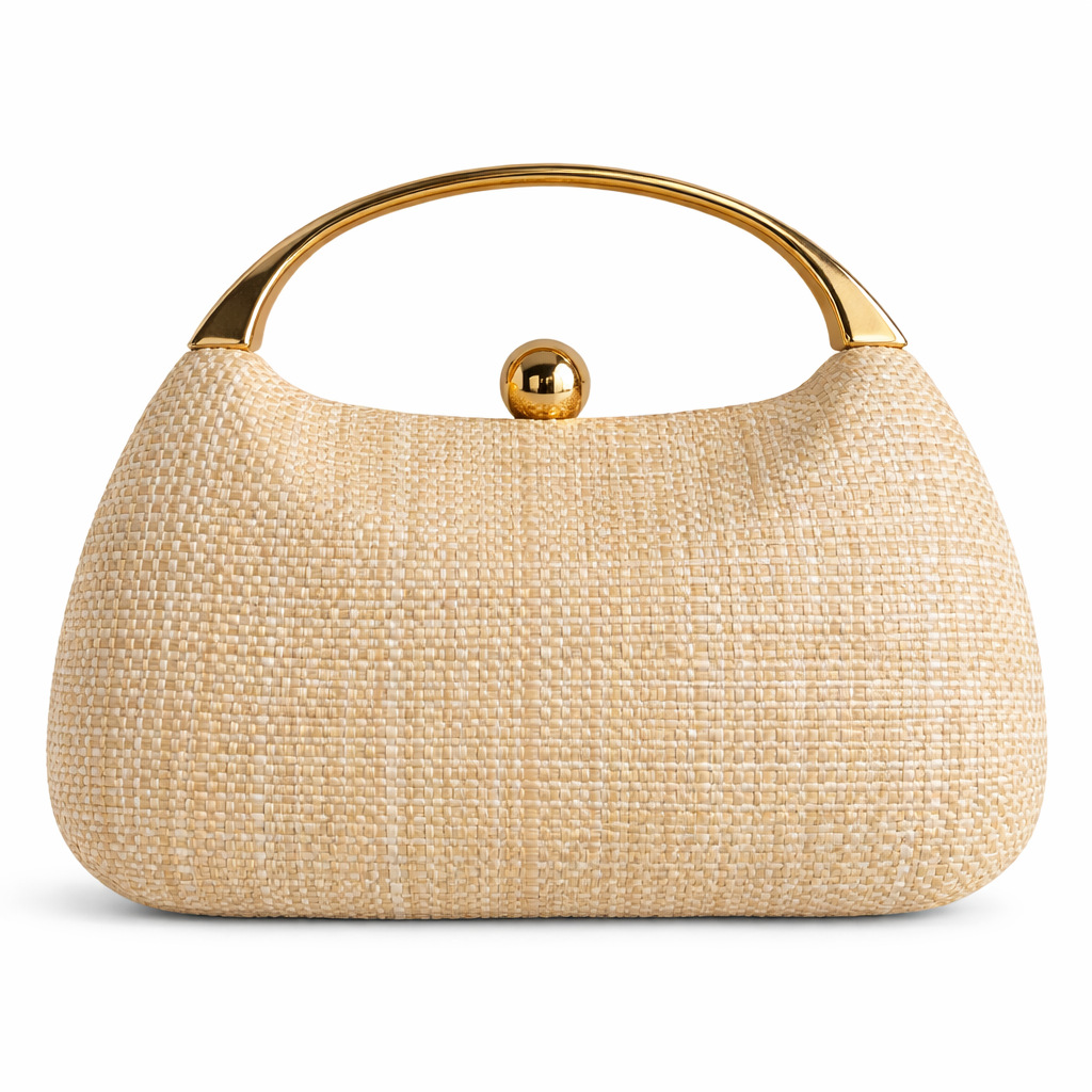 Fashion Elegant Straw Woven Cl - Women Handheld Bags recension och pris