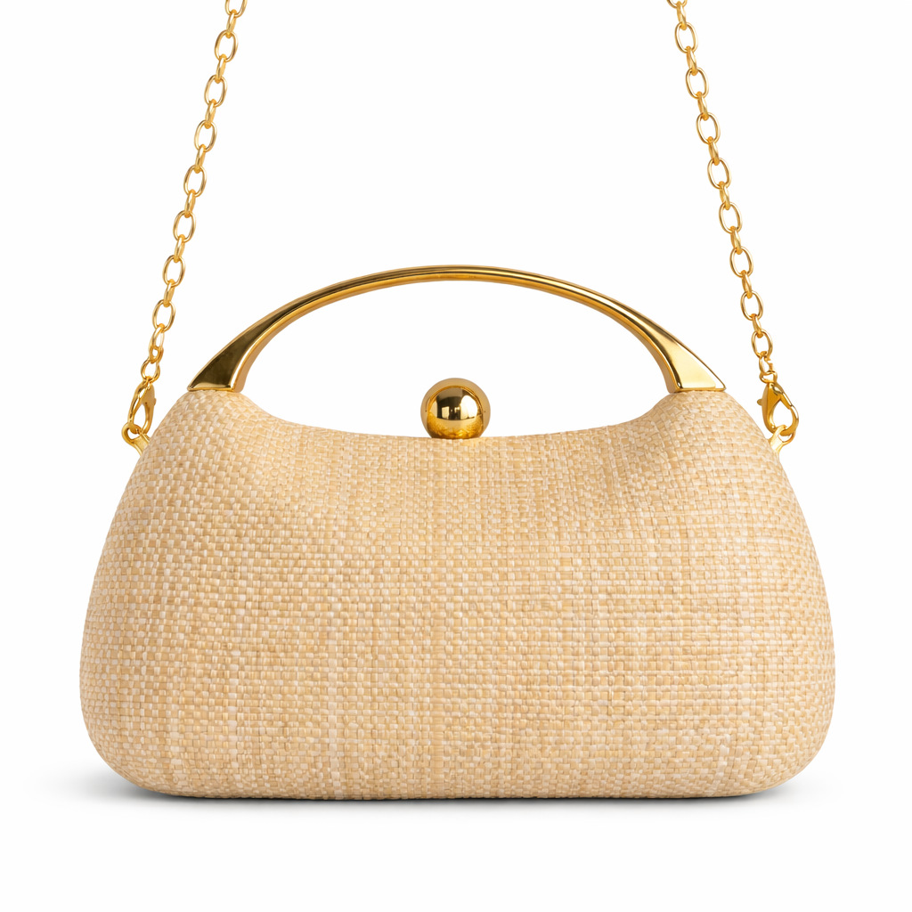 Fashion Elegant Straw Woven Cl - Women Handheld Bags recension och pris